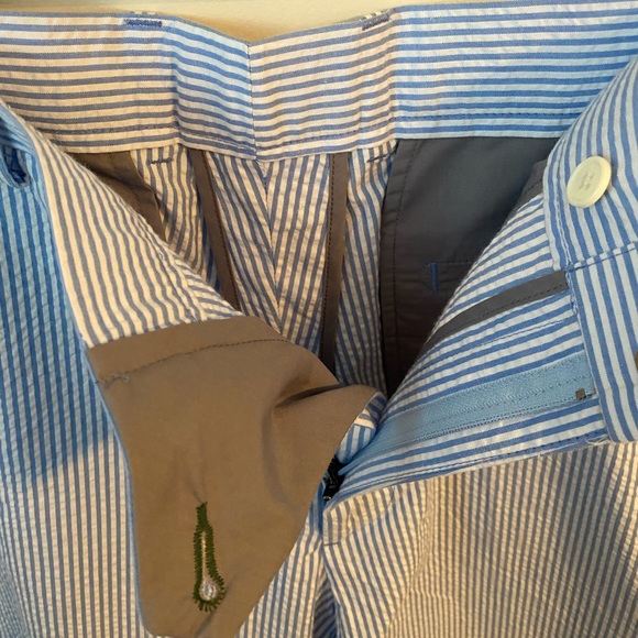 NWOT Bobby Jones Blue/White Seer Sucker Golf Short - Picture 8 of 11